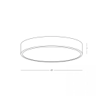 25376 CEILING LED LIGHT 28W 3000K WHITE MATT - ALUMINIUM - ACRYLIC Zambelis Lights