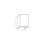 25379 WALL LED LIGHT 5W 3000K UP-DOWN LIGHTING PURE WHITE GYPSUM Zambelis Lights