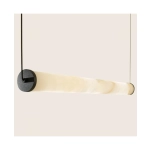 2538 PENDANT LED LINE LIGHT 20W 3000K TRIAC SANDY BLACK - ALABASTER Zambelis Lights