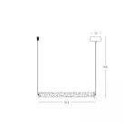 2538 PENDANT LED LINE LIGHT 20W 3000K TRIAC SANDY BLACK - ALABASTER Zambelis Lights
