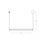 2539 PENDANT LED LINE LIGHT 23W 3000K TRIAC SANDY BLACK - ALABASTER Zambelis Lights