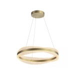 25412 PENDANT LED LIGHT 58W 3000K TRIAC BRUSHED GOLD METAL - CRYSTAL Zambelis Lights