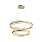 25413 PENDANT LED LIGHT 118W 3000K TRIAC BRUSHED GOLD METAL - CRYSTAL Zambelis Lights