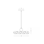 Lampa wisząca LED 25419 22W 3000K Zambelis Lights - zdjęcie 5