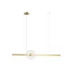 25426 PENDANT LED LIGHT 20W 3000K TRIAC GOLD - CLEAR GLASS Zambelis Lights