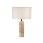 25428 TABLE LIGHT 1XE27 MAX 40W NATURAL STONE WHITE SHADE Zambelis Lights