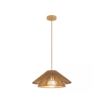 25429 PENDANT LIGHT 1xE27 MAX 40W NATURAL PAPER ROPE - BROWN BEIGE METAL Zambelis Lights