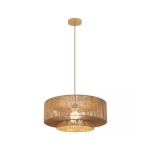 25440 PENDANT LIGHT 1xE27 MAX 40W NATURAL PAPER ROPE - BROWN BEIGE METAL Zambelis Lights