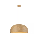 25442 PENDANT LIGHT 1xE27 MAX 40W NATURAL RATTAN - BROWN BEIGE METAL Zambelis Lights