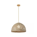 25443 PENDANT LIGHT 1xE27 MAX 40W NATURAL SEAWEED- BROWN BEIGE METAL Zambelis Lights