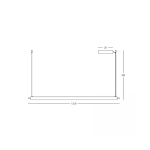 25447 PENDANT LED LINE LIGHT 33W 3000K TRIAC BRUSHED GOLD Zambelis Lights