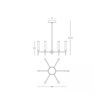 25448 PENDANT LED LIGHT 46W 3000K TRIAC BRUSHED COFFEE Zambelis Lights