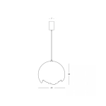 Lampa wisząca 25450 E27 1x15W Zambelis Lights - zdjęcie 5