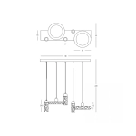 Lampa wisząca LED 25451 44W+3xGU10 3000K Zambelis Lights - zdjęcie 2