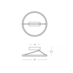 2564 CEILING LED LIGHT 26W 3000K TRIAC BRASS Zambelis Lights