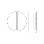 2575 WALL LED LIGHT 30W 3000K TRIAC BLACK MATT STICK - SANDY GREY BASE Zambelis Lights