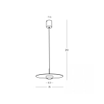 2585 PENDANT LED LIGHT 21W 3000K TRIAC SANDY BLACK Zambelis Lights