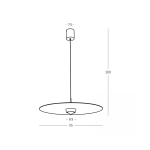 2588 PENDANT LED LIGHT 21W 3000K TRIAC SANDY BRICK RED Zambelis Lights