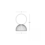2590 TABLE LIGHT 1xG9 LED MAX 9W CLAY TERRACOTTA - BLACK Zambelis Lights