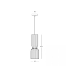 2596 PENDANT LIGHT 1xE27 LED MAX 11W TERRACOTTA - SANDY BLACK CLAY - METAL Zambelis Lights