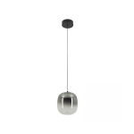 VITRO 2610 PENDANT LED LIGHT 4W 3000K SMOKED GREY GLASS GLASS - BLACK MATT Zambelis Lights