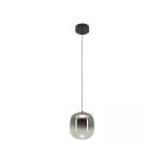 VITRO 2610 PENDANT LED LIGHT 4W 3000K SMOKED GREY GLASS GLASS - BLACK MATT Zambelis Lights