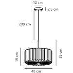 Lampa wisząca Vivienne 40 – w stylu japandi - 2612223003 Nordlux