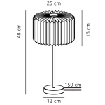 Lampa stołowa Vivienne – elegancka lampka z plisowanym abażurem z tkaniny 2612265003 Nordlux