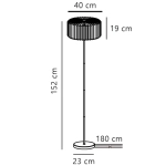 Lampa podłogowa Vivienne – elegancka lampa stojąca z plisowanym abażurem 2612284003 Nordlux