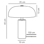Lampa stołowa Gabrielle – lampa z opalowym kloszem i chromowaną podstawą 2612435033 Nordlux