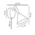 Czarny kinkiet regulowany - Kelvis 2612741003 Nordlux