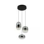 VITRO 2613 PENDANT LED LINE LIGHT 11W 3000K SMOKED GREY GLASS GLASS - BLACK MATT Zambelis Lights