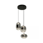 VITRO 2613 PENDANT LED LINE LIGHT 11W 3000K SMOKED GREY GLASS GLASS - BLACK MATT Zambelis Lights