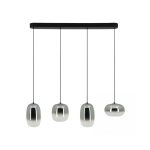 VITRO 2614 PENDANT LED LINE LIGHT 15W 3000K SMOKED GREY GLASS GLASS - BLACK MATT Zambelis Lights