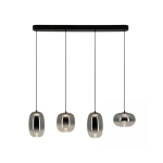 VITRO 2614 PENDANT LED LINE LIGHT 15W 3000K SMOKED GREY GLASS GLASS - BLACK MATT Zambelis Lights