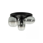 VITRO 2615 CEILING LED LIGHT 11W 3000K SMOKED GREY GLASS GLASS - BLACK MATT Zambelis Lights