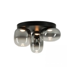 VITRO 2615 CEILING LED LIGHT 11W 3000K SMOKED GREY GLASS GLASS - BLACK MATT Zambelis Lights