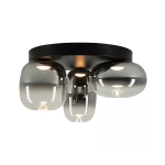 VITRO 2615 CEILING LED LIGHT 11W 3000K SMOKED GREY GLASS GLASS - BLACK MATT Zambelis Lights