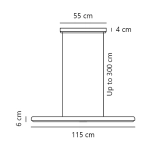 Lampa wisząca DFTP Akeno LED 3000K 1900 lm Brąz 2620113014 Nordlux