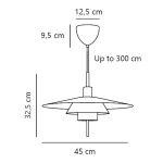 Skandynawska lampa wisząca DFTP Latika Brushed Chrome 2620133033 Nordlux
