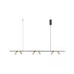 2634 PENDANT LED LINE LIGHT 29W 3000K SANDY BLACK-BRUSHED GOLD MOVABLE SPOTS Zambelis Lights