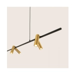 2634 PENDANT LED LINE LIGHT 29W 3000K SANDY BLACK-BRUSHED GOLD MOVABLE SPOTS Zambelis Lights
