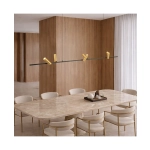 2634 PENDANT LED LINE LIGHT 29W 3000K SANDY BLACK-BRUSHED GOLD MOVABLE SPOTS Zambelis Lights