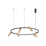2636 PENDANT LED LIGHT 29W 3000K SANDY BLACK-BRUSHED GOLD MOVABLE SPOTS Zambelis Lights