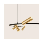 2636 PENDANT LED LIGHT 29W 3000K SANDY BLACK-BRUSHED GOLD MOVABLE SPOTS Zambelis Lights