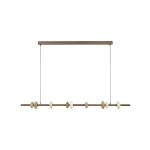 2651 PENDANT LED LINE LIGHT 25W 3000K BRUSHED COFFEE BRONZE-NATURAL TOBACCO ALABASTER Zambelis Lights