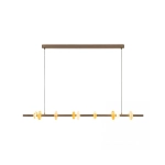 2651 PENDANT LED LINE LIGHT 25W 3000K BRUSHED COFFEE BRONZE-NATURAL TOBACCO ALABASTER Zambelis Lights