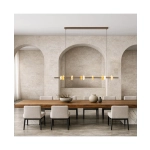 2651 PENDANT LED LINE LIGHT 25W 3000K BRUSHED COFFEE BRONZE-NATURAL TOBACCO ALABASTER Zambelis Lights
