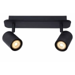 Plafon LENNERT LED Dim. GU10 2x5W 3000K IP44 czarny 26958/10/30 Lucide - zdjęcie produktu