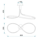 Lampa sufitowa Mantra Nur Silver 4980MA - zdjęcie dodatkowe 2
